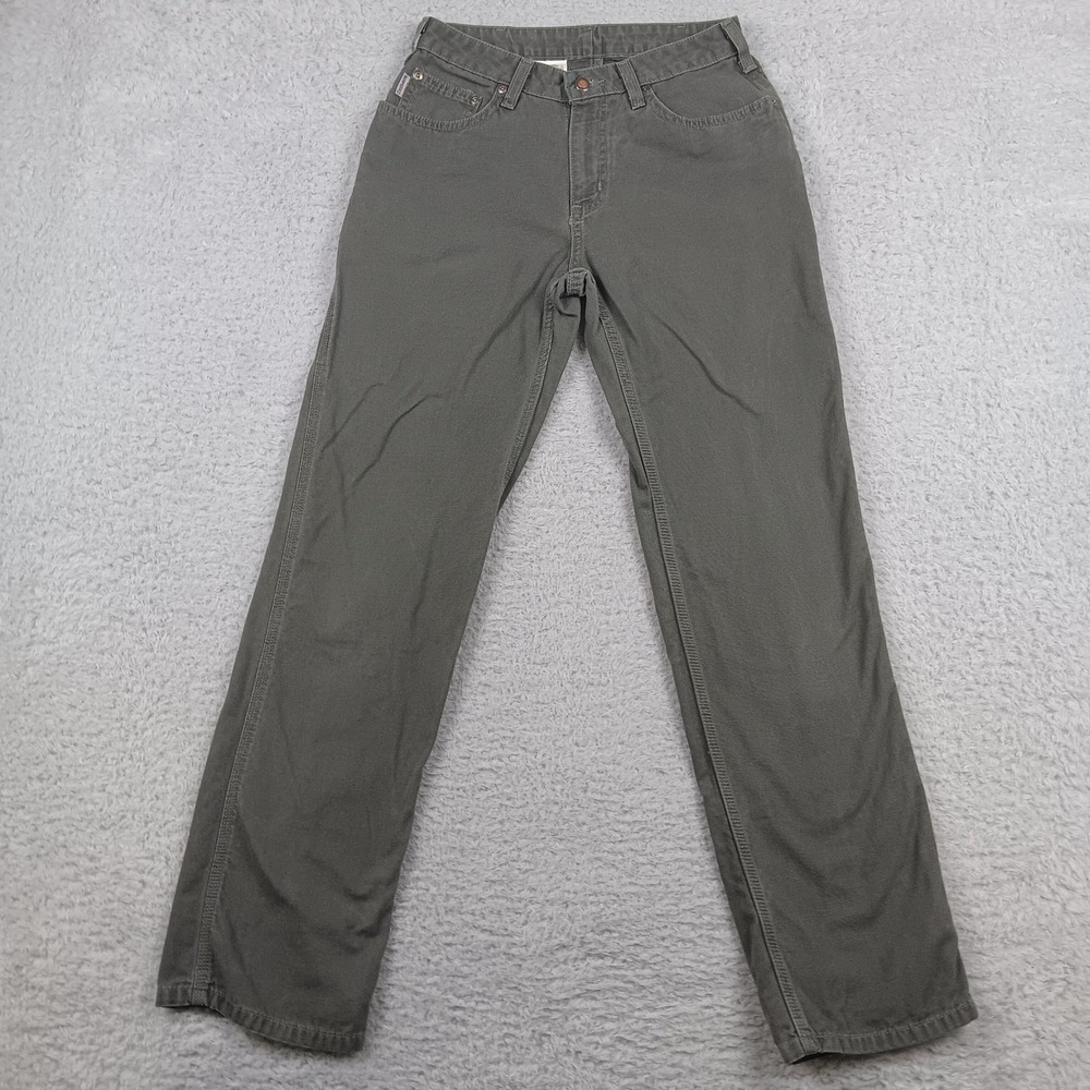 Carhartt Carpenter Pant Women 4 Green Cotton Canvas Utility WB159 DMS
